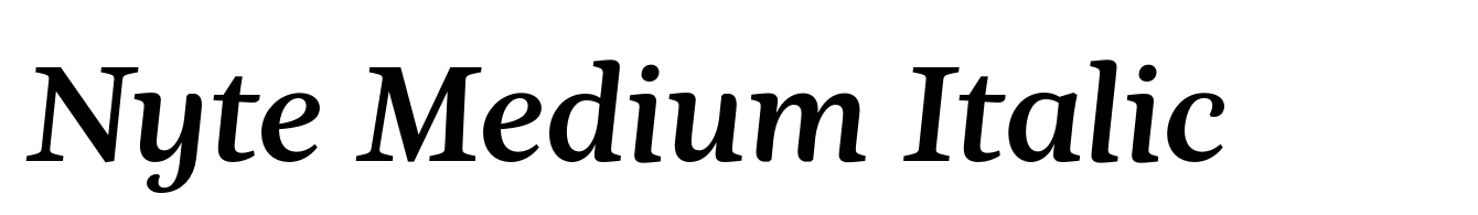 Nyte Medium Italic